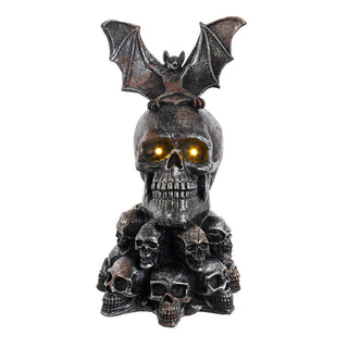 Halloween Battery Operated Bat on Skulls Table Piece