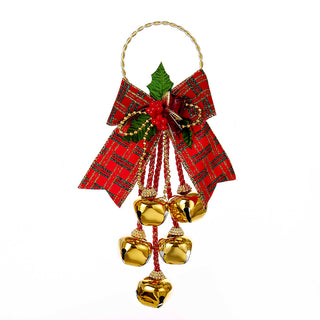 Jingle Bell Door Hanger With Bow J5025