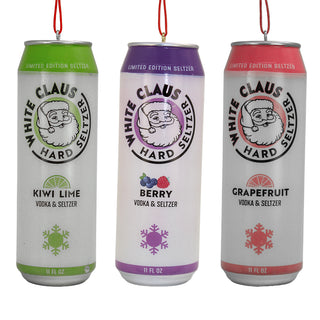 Food and Drinks White Claus Hard Seltzer Ornament Set J9235