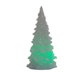 Kurt Adler 4.7" Battery-Operated RGB LED Small White Glitter Tree