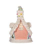 Battery Operated LED Lighted Gingerbread Pastel Candy House