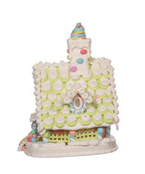 Battery Operated LED Lighted Gingerbread Pastel Candy House