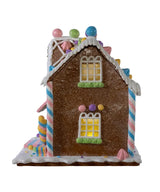 Battery Operated LED Lighted Gingerbread Bubblegum Factory