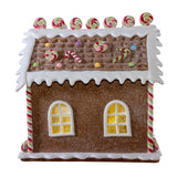 Battery Operated LED Lighted Gingerbread Lollipop Shop