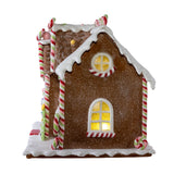 Battery Operated LED Lighted Gingerbread Lollipop Shop