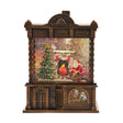 Kurt Adler Battery Lighted Santa Fireplace Water Lantern House