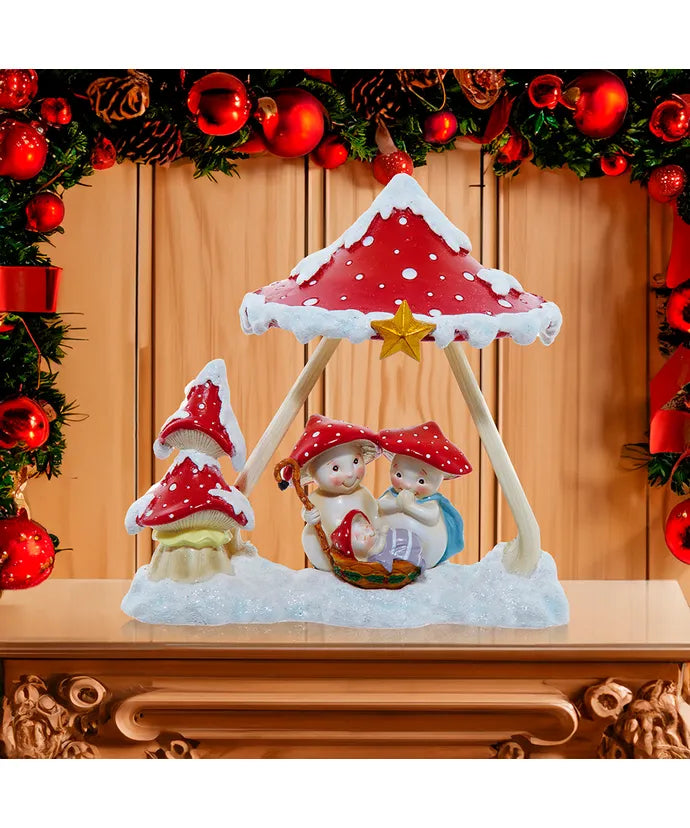 Merry Little Mushrooms Nativity Table Piece