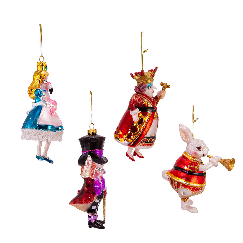 Noble Gems™ Alice In Wonderland Glass Ornaments, 4-Piece Box Set NB1598