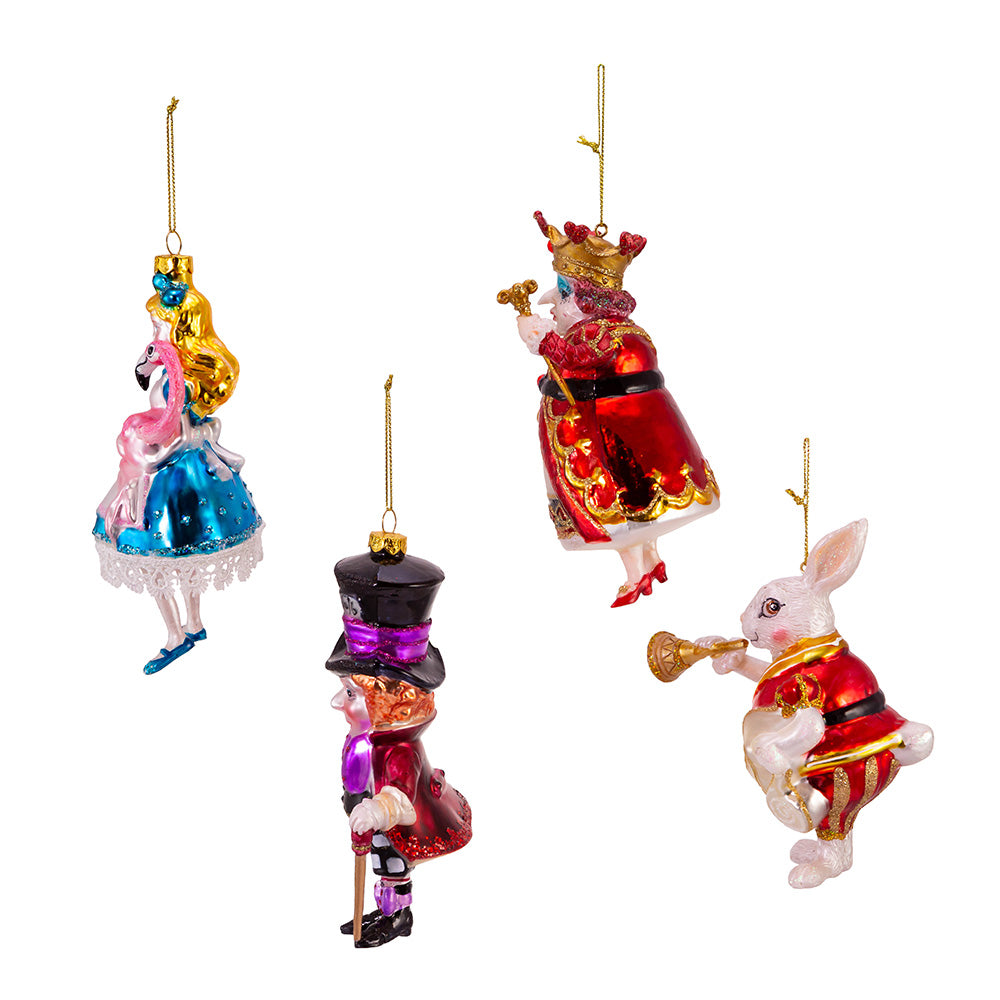 Noble Gems™ Alice In Wonderland Glass Ornaments, 4-Piece Box Set NB1598