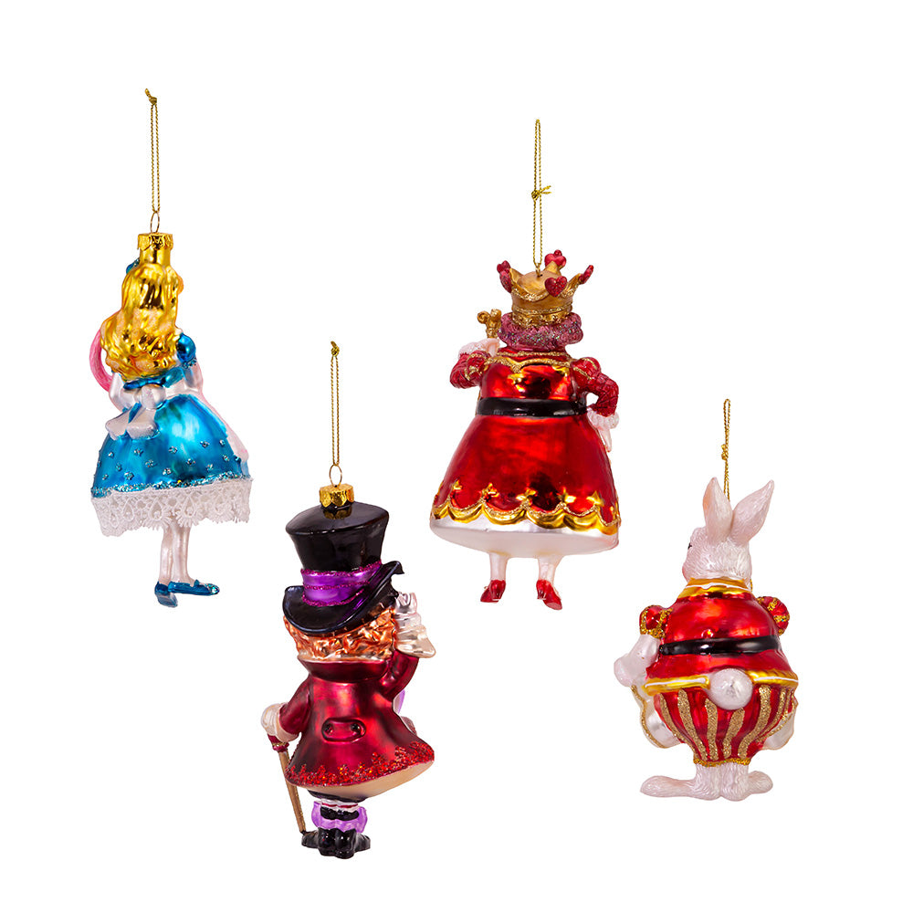 Noble Gems™ Alice In Wonderland Glass Ornaments, 4-Piece Box Set NB1598