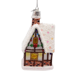 Noble Gems™ Glass Tudor House Ornament NB1852