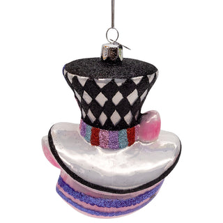 Noble Gems™ Glass Cheshire Cat Head Ornament NB1853C Alice in Wonderland