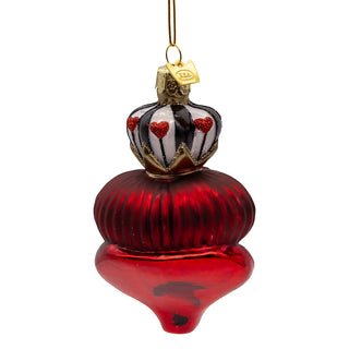 Noble Gems™ Glass Queen Of Hearts Head Ornament NB1853Q Alice in Wonderland