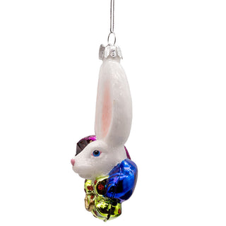 Pre-Order Noble Gems™ Glass White Rabbit Head Ornament NB1853R