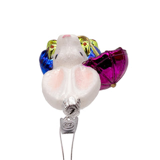 Pre-Order Noble Gems™ Glass White Rabbit Head Ornament NB1853R