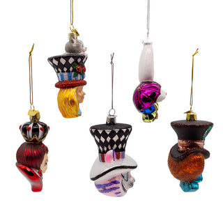 Kurt Adler Noble Gems™ Glass Alice Characters Ornaments, 5-Piece Set NB1853SET