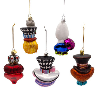 Kurt Adler Noble Gems™ Glass Alice Characters Ornaments, 5-Piece Set NB1853SET