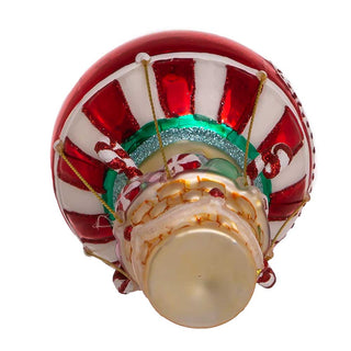 Noble Gems™ Peppermint Candy Hot Air Balloon Glass Ornament NBX0017