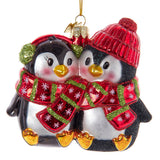 Noble Gems™ Glass Penguin Couple Ornament