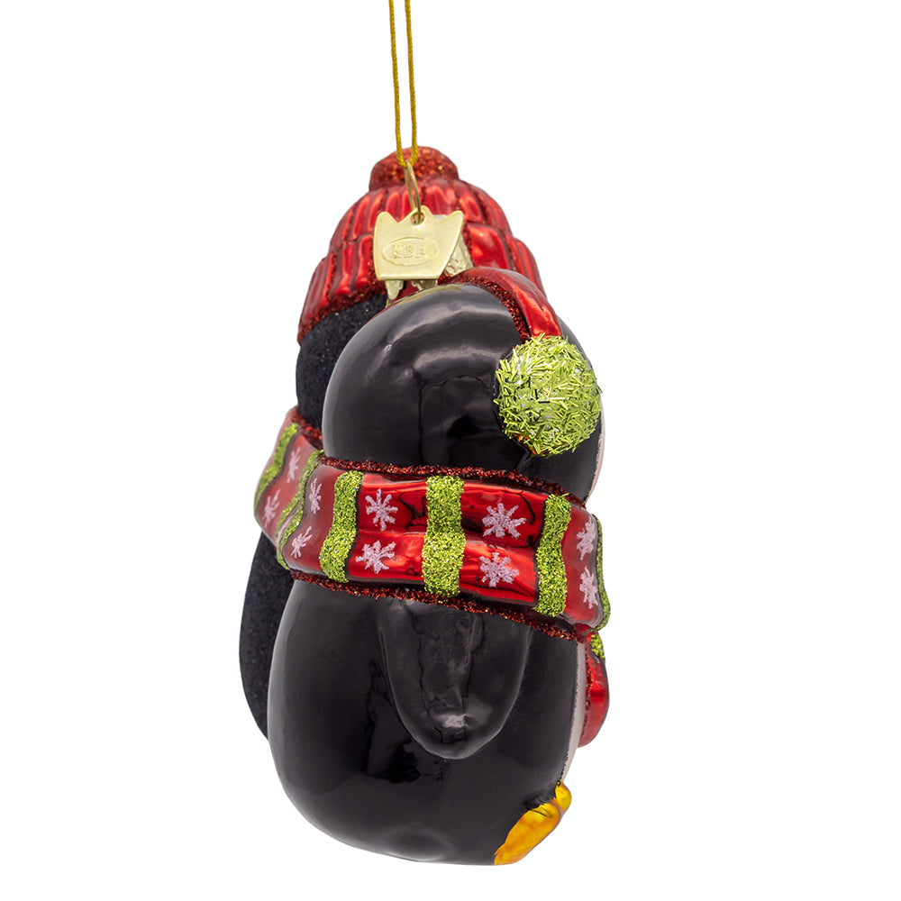 Noble Gems™ Glass Penguin Couple Ornament