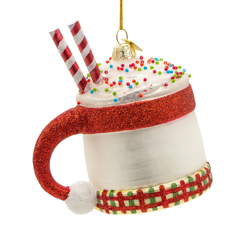 Noble Gems™ Glass Snowman Mug Ornament