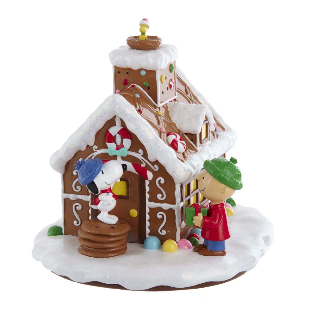 Kurt Adler Christmas 5.5" Peanuts© Battery-Operated LED Gingerbread House