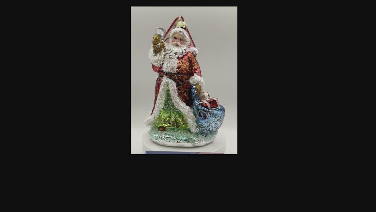 HeARTfully Yours "Calling Christmas" Santa Christmas Ornament