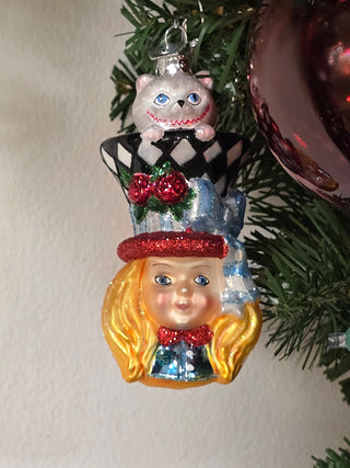 Kurt Adler  Noble Gems™ Glass Alice Characters Ornaments, 5-Piece Set NB1853SET