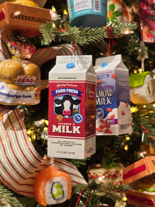 Christmas Food and Drinks Milk Carton Ornament Set J9236 Food Gourmet