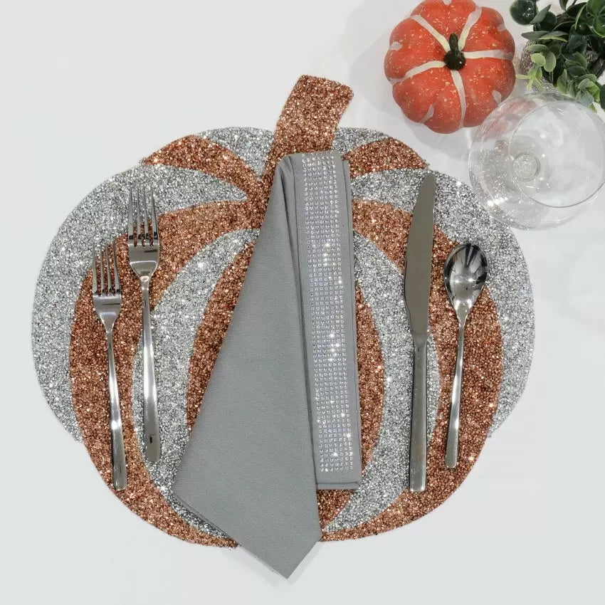 Luminous Rhinestone Pumpkin Placemat