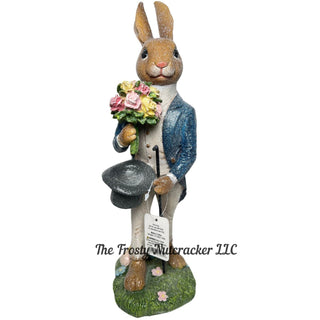 RAZ Easter 12.5" Blue Coat Dapper Bunny 4211093-R16