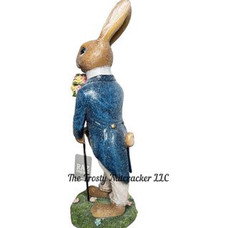 RAZ Easter 12.5" Blue Coat Dapper Bunny 4211093-R16