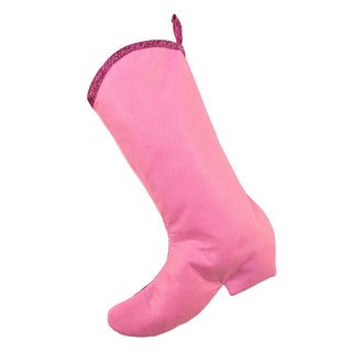 Pre-Order Pink Velvet & Metallic Cowgirl Boot Stocking SG0318