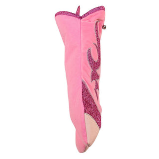 Pre-Order Pink Velvet & Metallic Cowgirl Boot Stocking SG0318