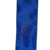 Kurt Adler Peacock Double Wire Ribbon Christmas