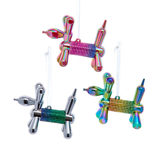 Bedazzled Balloon Dog With Rhinestones Ornament T3768