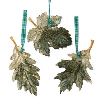 Leaf Ornament Set T3826 Winter Green