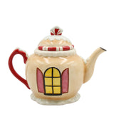 Christmas Santa's Village Peppermint Tea Shop Teapot By Laurie Furnell