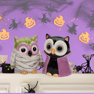 Cosmos Halloween Dracula And Mummy Salt And Pepper Set