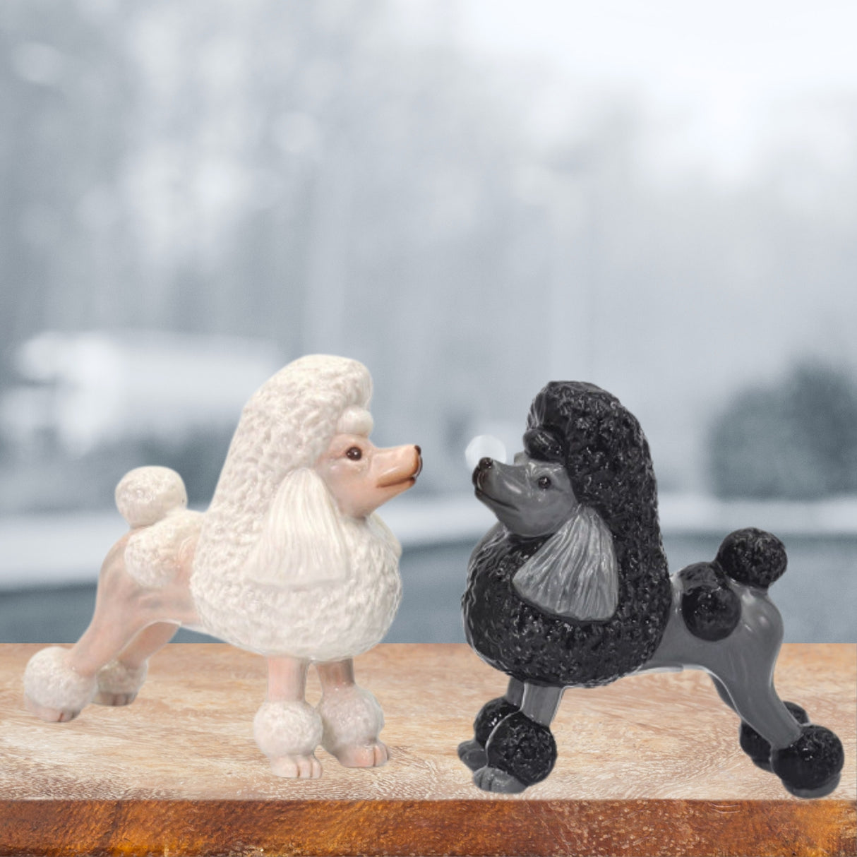 Poodle Salt and Pepper Shaker Set