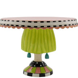 Ceramic Dollymama Green Hair Lady Cake Stand Life is a Balance Cupcakes