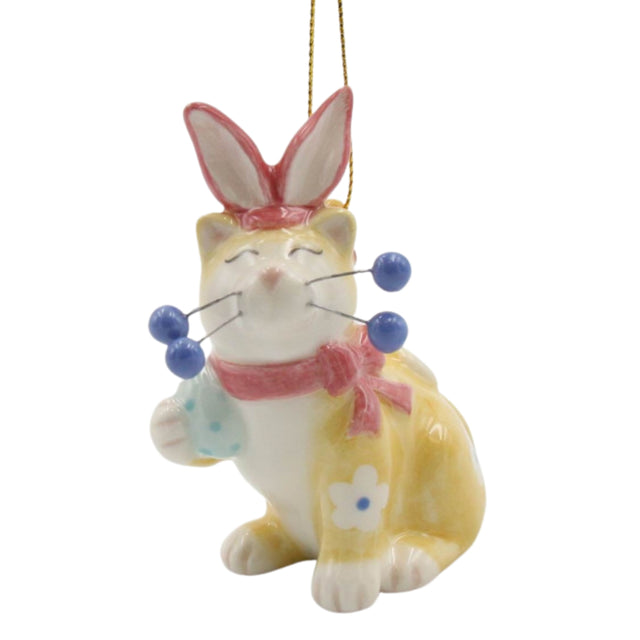 Whimsical Whisker Cat Ornament -Easter Bunny