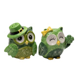 St Patricks Day Owl Irish Salt & Pepper Shaker Set