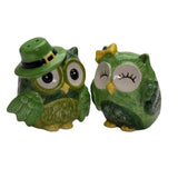 St Patricks Day Owl Irish Salt & Pepper Shaker Set