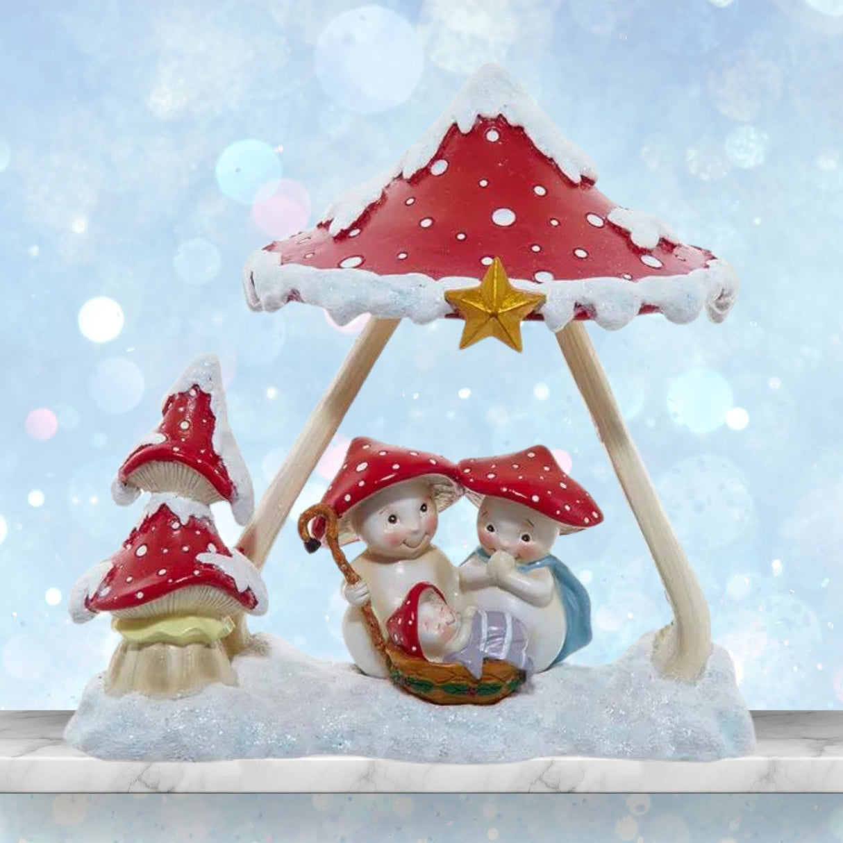 Merry Little Mushrooms Nativity Table Piece