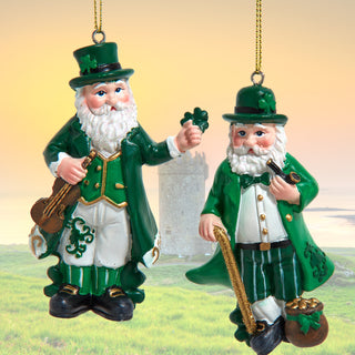 Irish Santa Ornament Set