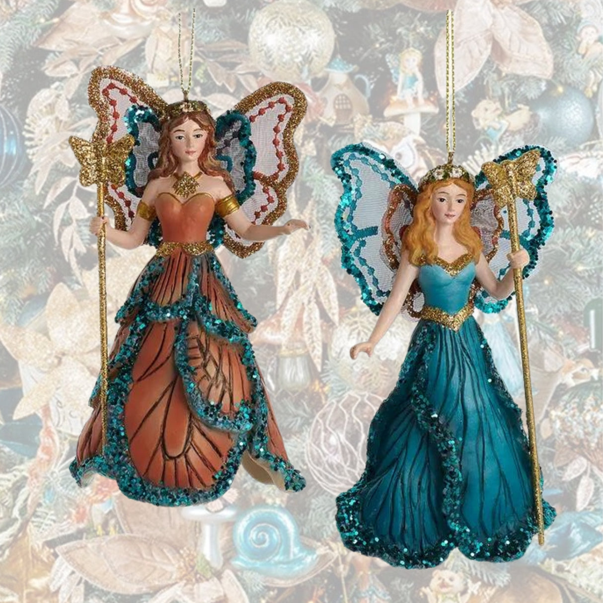 Fairy Queen Ornaments Set of 2