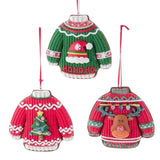 Whimsical Retro Ugly Sweater Ornaments Set