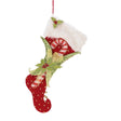 Candy Cane Holly Stocking, 24 inches