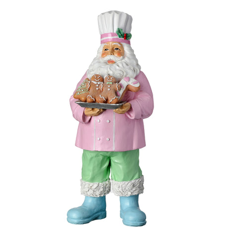 Resin Pastel Gingerbread Chef Christmas Home Decoration